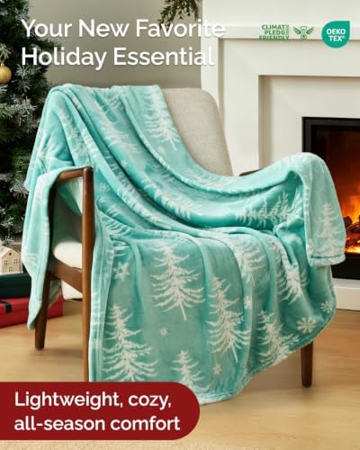 CGK Christmas Fleece Blanket King - Flannel Throw - Snowflakes, 90x108 - Image 2