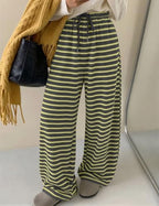 TARSE Women's Striped Barrel Pants Wide Leg Lounge Pants - Image 2