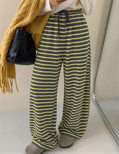 TARSE Women's Striped Barrel Pants Wide Leg Lounge Pants - Image 2