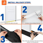 MAGZO Under Door Draft Stopper, 36 Inch Adjustable Door Gap Filler, Black - Image 4