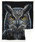 Owl Sherpa Blanket Animal Print Throw Blanket for Men and Women Soft Warm Cozy 50x60 Inches Wisdom Design Bedroom Couch Study Room Decor Gift for Birthday Housewarming Anniversary by Sleepwish