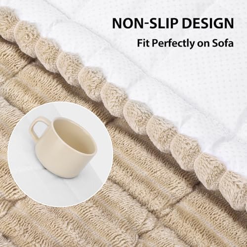 Fixwal Waterproof Flannel Dog Couch Cover, 27.6" x 70.9", Coffee - Image 5