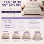 CozyLux Oversized King Comforter Set Beige - 7 Pieces Bed in a Bag - Image 2