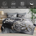 WeCozy Queen Comforter Set with Sheets, 7 Pieces Diamond Crystal Bedding - Image 5