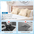 Hahafelt 2 Pcs Cooling Cervical Neck Pillowcase with Envelope Closure (Only Pillowcase) Ergonomic Pillow Case Smooth Soft Cool Case for Side Back Stomach Sleepers(Champagne,Queen Size) - Image 3