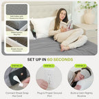Terra Grounding Sheets Queen Size, 88% Cotton + 12% Silver, Grey - Image 5