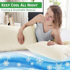 Gogreen Bamboo Rayon Waterproof Pillow Protector, Breathable Pillow Cover, Cooling Pillow Case Protector with Zipper, Super Soft Pillow Case Cover with Zipper (2 Packs, Standard 20"x26", Beige) - Image 4