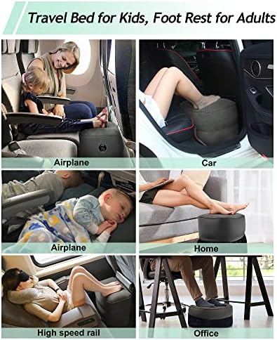 Inflatable Travel Pillow & Inflatable Travel Foot Rest Pillow, Adults Travel Essentials Great for Airplane, Office, Home, Trains, Cars - Image 6