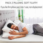 Acteb Ultra Thin Flat Soft Bed Pillows Standard Size Set of 2 Pack for Sleeping 20"x26", Hypoallergenic Skin Friendly Machine Washable - Image 5