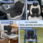 Truck Driver Seat Cushion Set, Dark Gray - Image 6