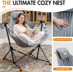 Portal Hammock Camping Chair,Adjustable Recline Backrest,Grey - Image 7