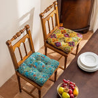 vctops 2 Pack Boho Geometric Chair Cushions with Ties U-Shaped Soft Cozy Cotton Linen Chair Pads Non Slip Seat Cushions for Indoor Dining Room and Kitchen Chairs (Turquoise,18"x18") - Image 6