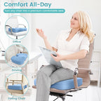 Gel Seat Cushion, Cooling Memory Foam Cushion for Office Chair, Blue - Image 6