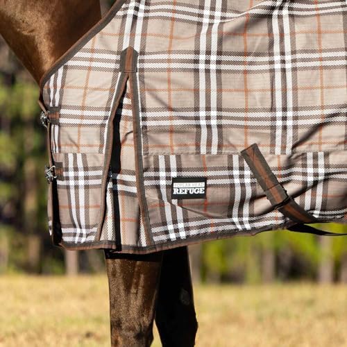 Jeffers 1200D Standard Neck Turnout Blanket, 240G, 69" - Plymouth Brown - Image 4