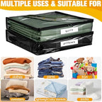 Plastic Storage Bags with Easy-Glide Zipper, Pack of 8, Durable Clear Vinyl Zippered Storage Bags for Clothes Sweaters Comforters Blankets Sheets Bedding (21.6 x 13.7 x 12.4 Inch, Transparent Black) - Image 5