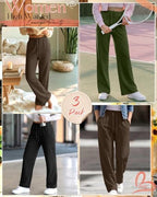 3 Pack Women's Wide Leg Baggy Sweatpants with Pockets - Image 3