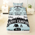 Erosebridal RV Camper Twin 2Pcs Bedding Set, Outdoors Camping Theme Fitted Sheet for Kids Girls Boys, Rustic Cabin Mountain Forest Sheets, Camping Lovers Gifts Bed Sets Room Decor by Erosebridal