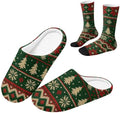 House Slipper and Socks Set for Women Warm Comfy Fuzzy Slipper with Crew Socks Plush Fuzzy Slippers for Indoor by Baxinh