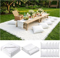 RYCHIC Extra Large Outdoor Picnic Blanket Folding Table Runner 10 Pillows Covers Set Up Match Portable Low Table Beach Party Decoration Kit Boho Decor Outdoor Rv Accessories Family Picnic Essentials by RYCHIC