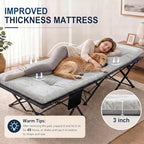 SWTMERRY Cot Mattress Topper - Quilted Cot Pads for Camping, Soft Comfortable Sleeping Cot Mattress Pad Only, Camping Pad 75"x28" for Camp Cot/Rv Bunk/Narrow Twin Bed - Image 4