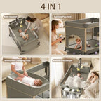4-in-1 Pack and Play, with Musical Toy Rack & Bag, Crib Organizer - Image 2