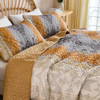 Dintszyayue Boho Quilt Set Queen, Aztec Geometric Bedspread with 2 Shams - Image 4