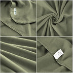 Fleece Throw Blanket Set Bulk for Travel Kids Outdoor Wedding Pet (Olive Green, Pack of 6 50x60 Inches) - Image 3