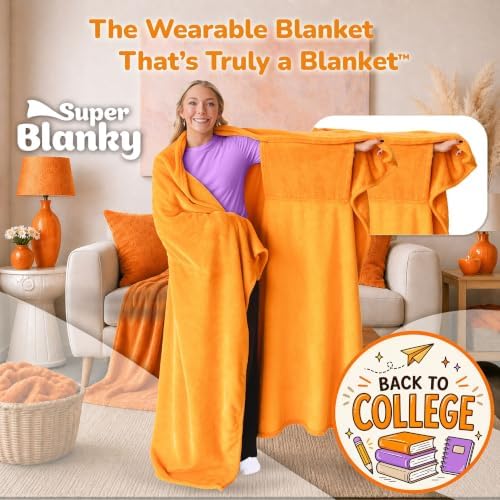 Super Blanky Wearable Blankets for Women & Men, Dorm Room Essentials, Gift for Her, Gifts for Women, Wife Birthday Gift Ideas - Image 3