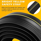 16.5Ft Universal Garage Door Bottom Threshold Seal Strip with 20oz Glue Gel, Weatherproof Rubber DIY Weather Stripping Replacement - Black - Image 5