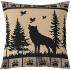 Feelyou Vintage Bear Throw Pillow Covers Decorative 16" x 16" Inches - Image 3