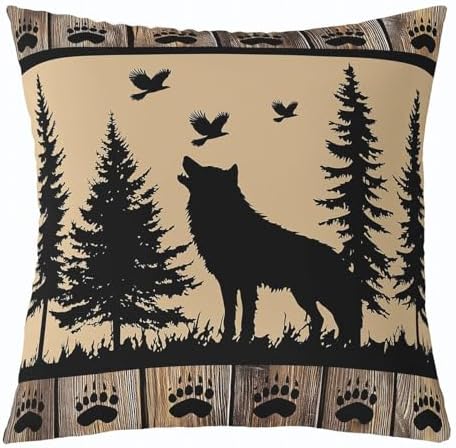 Feelyou Vintage Bear Throw Pillow Covers Decorative 18" x 18" Inches - Image 3