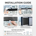 Blackout Blind Shade with Suction Cups, No Drill Roller Window Curtains - Image 7