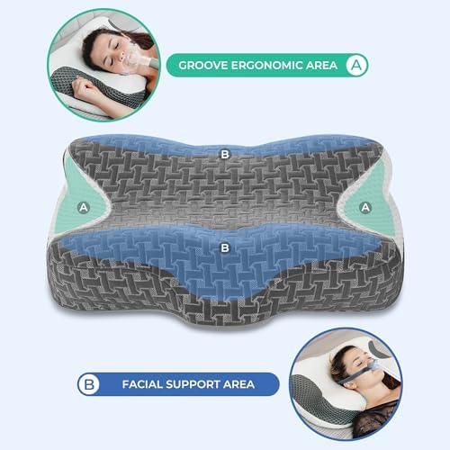 Elviros 2 Pack CPAP Pillow for Side Back and Stomach Sleepers - Image 4