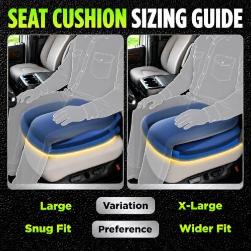 Truckules XLarge Big Rig Truck Seat Cushion, Navy Blue, Thick Memory Foam - Image 4