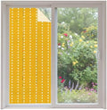 Window Privacy Film Frosted, Geometric Stripes Yellow Non-Adhesive Static Cling Window Tint, Polka Dots Abstract Modern Insulated Windows Frosted Films for Living Room, 35.4 x 78.7 Inches by Unknown
