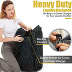 College Laundry Bag, 115L Extra Large Laundry Backpack with Shoulder Straps, Heavy Duty Backpack Laundry Bag, Large Laundromat Bag, Dorm Laundry Bags for Travel, Laundromat, Apartment, Beach, Camping - Image 5