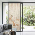 Window Privacy Film Frosted, Thanksgiving Fall Non-Adhesive Static Cling Window Tint, Farmhouse Deer Fox Orange Leaves Vines Insulated Windows Frosted Films for Living Room, 35.4 x 78.7 Inches - Image 2