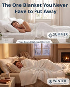 LANE LINEN Twin Blanket, 100% Cotton, 300 GSM, Waffle Textured - White - Image 5