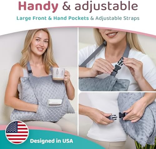 Zomaple 3pc Hysterectomy Pillow with Strap & Gel Packs for Recovery Support - Image 2
