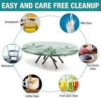 Oval Clear Plastic Tablecloth Protector, Plaid Pattern Printed on Fitted Tablecloths, for Business & Events Birthday Parties, Fits for 48" x 68" Oval Tables - Image 3