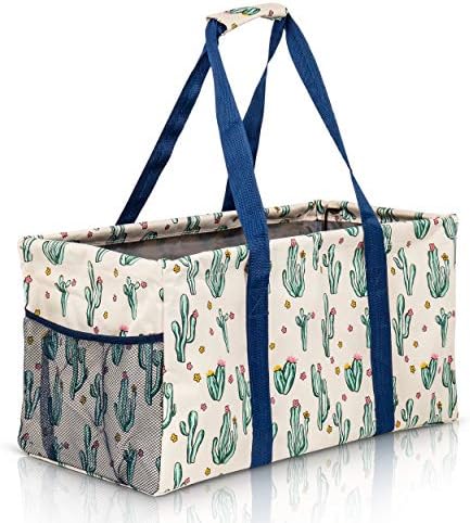 Extra Large Utility Tote Bag - Oversized Collapsible Beach Bag - Cactus by Lucazzi