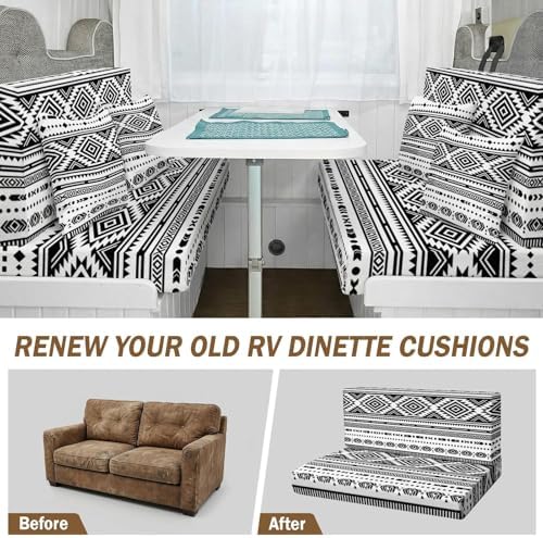 Britimes RV Dinette Cushion Covers Set, 6 Pack, for Camper, Boho Western - Image 3