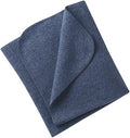 Ecoable Kids Thermal Throw: Organic Merino Wool Baby Receiving Blanket, 31x40 inches (Blue Melange) by Ecoable