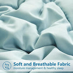 EASELAND King Size Down Alternative Comforter, Aqua, 90x102 Inches - Image 4