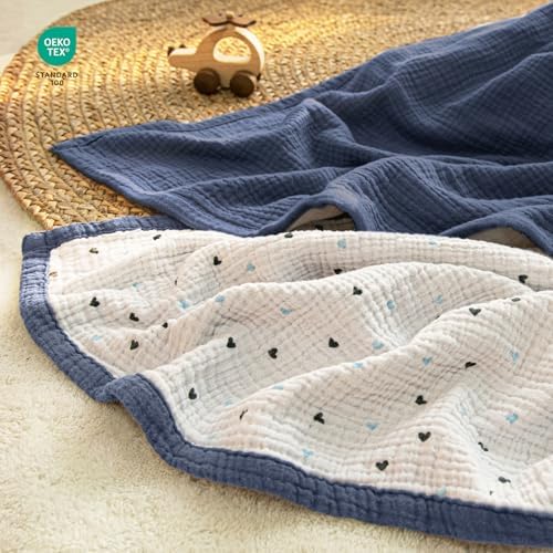 lulumoon Muslin Baby Blanket for Boys: Cotton Toddler Blanket for Daycare - Image 4