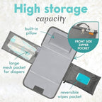 Kopi Baby Portable Diaper Changing Pad with Wipes Pocket, Modern Grey - Image 2