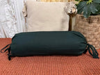 2 Pcs Cervical Neck Roll Pillow Cover with Drawstring Closures Round Neck Roll Pillow Case Cotton Bolster Pillowcases for Cylindrical Cushion (Bottle Green, 6X 24 inch (15x 60 cm)) by Unknown