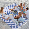 Extra Large Turkish Beach Towel Picnic Mat Throw Blanket Summer Woven Rectangle Tablecloth White Table Clothes XL Outdoor Essentials Beach Accessories Garden Party Decor Patio Park Lawn Grass Festival by genovega