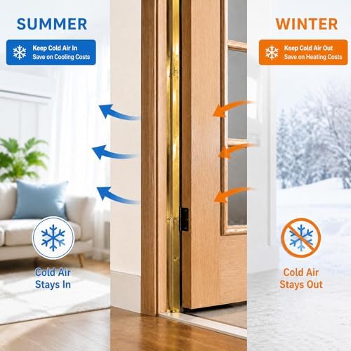Zonon 2 Pcs 1-5/64" W x 3' L Spring Bronze Weather Stripping Metal Brass Weather Strip Copper Weatherstripping for Exterior Old Door or Window Seal with Mounting Nails(V Shape) - Image 4