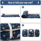 Bunnikins & Clover Toddler Nap Mat with Removable Pillow, Nap Mats for Preschool, Easy Clean Toddler Nap Pad for Kindergarten, Kids Sleeping Bag for Travel Camping - Image 2